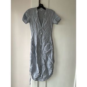 James Perse Collarless Shirt Dress